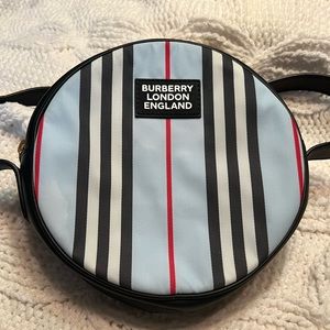 Girls Burberry tambourine stripe canvas crossbody bag - excellent condition